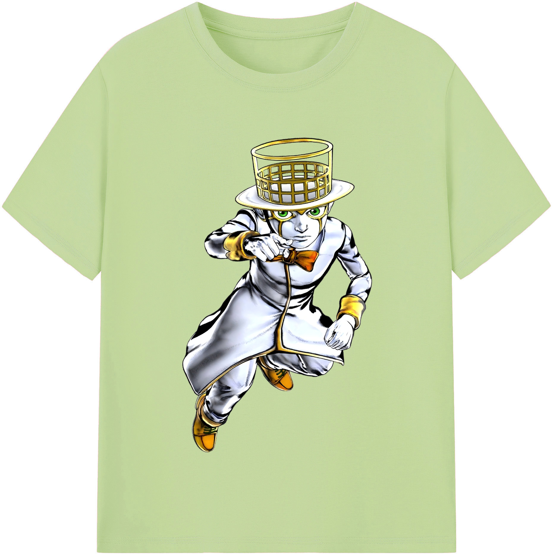 （画像用） ジョジョの奇妙な冒険 岸辺 露伴（きしべ ろはん） JoJo's Bizarre Adventure Rohan Kishibe 綿100％半袖Tシャツ（フロントプリント）